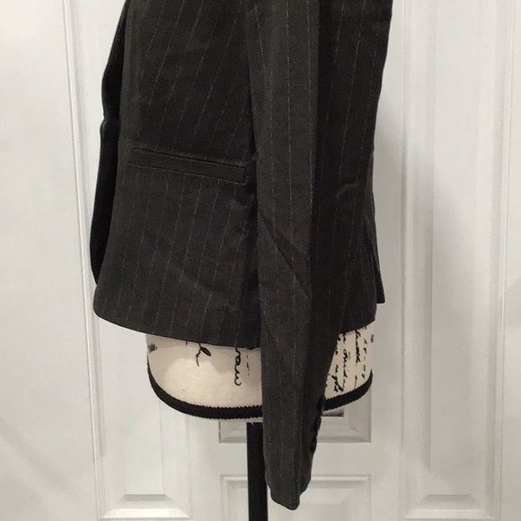 🆕 WORTHINGTON Pinstripes Blazer Charcoal/White Stripes - Picture 7 of 11